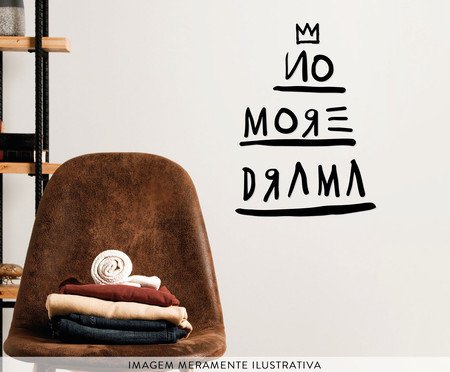 Placa Decorativa No More Drama em Madeira | Westwing