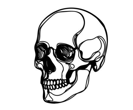 Placa Decorativa Skull em Madeira Preto | Westwing