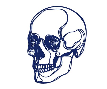 Placa Decorativa Skull em Madeira Azul | Westwing