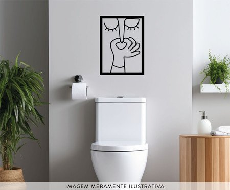 Placa Decorativa Eca em Madeira Preto | Westwing