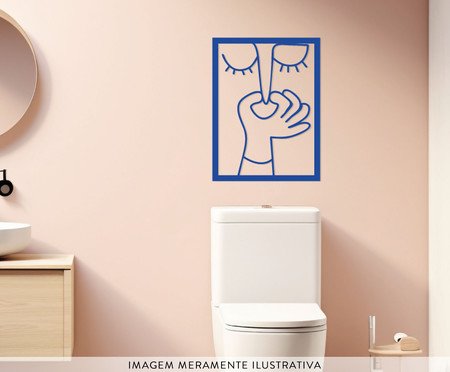 Placa Decorativa Eca em Madeira Azul | Westwing
