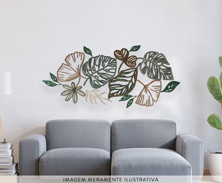 Jogo de Placas Decorativas Tropical em Madeira | Westwing