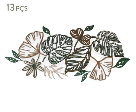 Jogo de Placas Decorativas Tropical em Madeira | Westwing