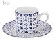 Jogo de Xicaras de Café com Pires em Porcelana Majestic, Azul | WestwingNow
