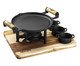 Conjunto Fogareiro Fogo Forte, Suporte de Madeira e 3 Molheiras, Preto | WestwingNow