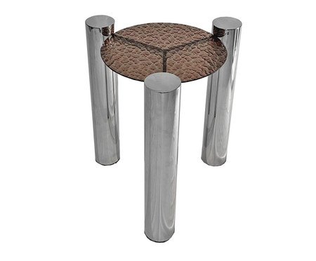 Mesa Lateral Loren com Vidro Martelado | Westwing
