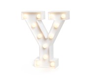 Luminária de Mesa de Led Decorativa  Letra Y - Branco | WestwingNow