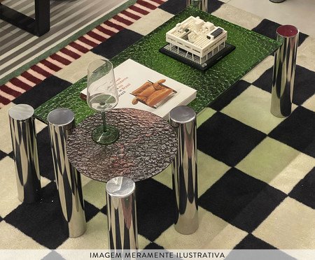 Mesa de Centro Tiago em Vidro Martelado | Westwing
