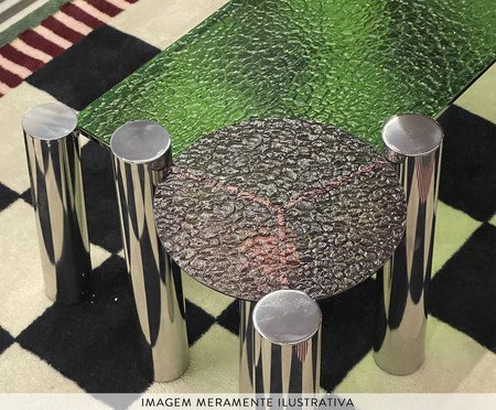 Mesa de Centro Tiago em Vidro Martelado | Westwing