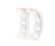 Luminária de Mesa de Led Decorativa Letra D - Branco | WestwingNow