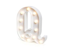 Luminária de Mesa de Led Decorativa  Letra Q - Branco | WestwingNow