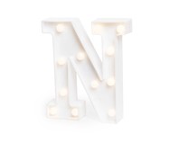 Luminária de Mesa de Led Decorativa  Letra N - Branco | WestwingNow