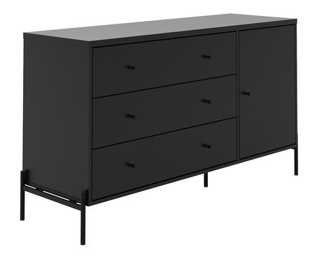 Comoda Jasper 4P Preto Fosco | Westwing