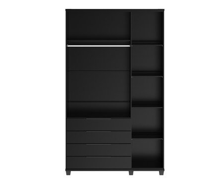 Roupeiro Allen 3P Preto Fosco | Westwing