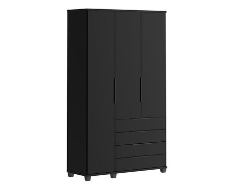 Roupeiro Allen 3P Preto Fosco | Westwing