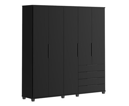 Roupeiro Allen 5P Preto Fosco | Westwing