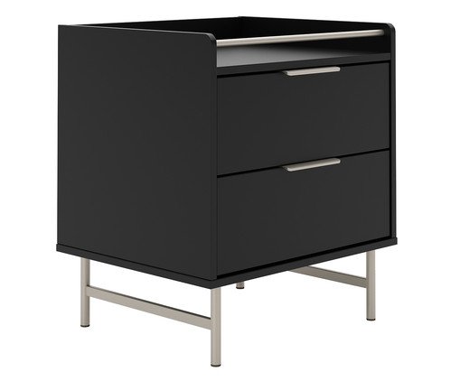 Mesa Cabeceira Yves Preto Fosco, black | WestwingNow