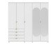 Roupeiro Look 5P Branco Fosco e Off-White Fosco, white | WestwingNow