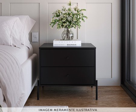 Mesa Cabeceira Jasper Preto Fosco | Westwing