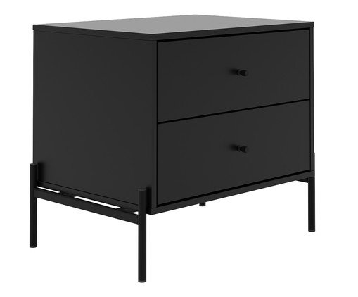 Mesa Cabeceira Jasper Preto Fosco, black | WestwingNow