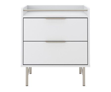 Mesa Cabeceira Yves Branco Fosco | Westwing