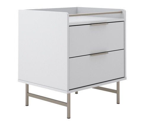 Mesa Cabeceira Yves Branco Fosco, white | WestwingNow