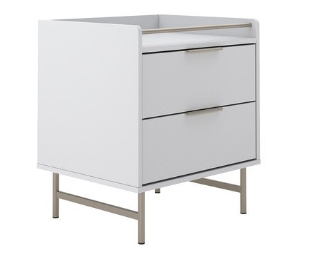 Mesa Cabeceira Yves Branco Fosco | Westwing