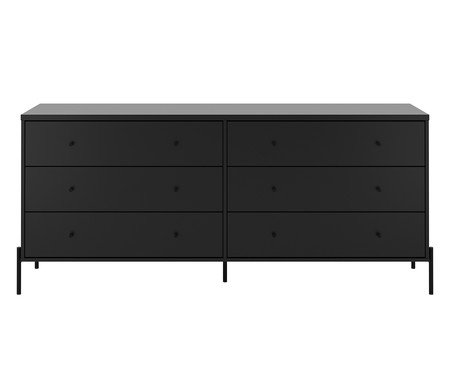 Comoda Jasper 6 Gavetas Preto Fosco | Westwing