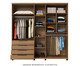Roupeiro Allen 5P Freijo, wood pattern | WestwingNow