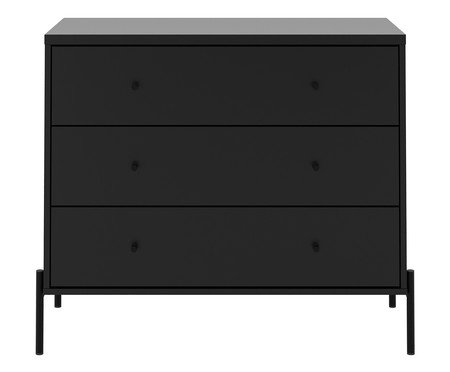 Comoda Jasper 3 Gavetas Preto Fosco | Westwing