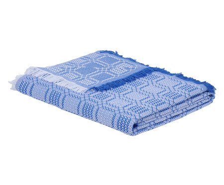 Manta Ouro Preto Especial Decor Azul Royal | Westwing