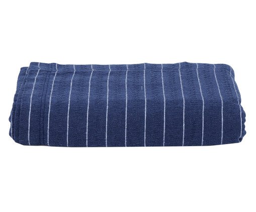 Colcha Luana Azul Marinho com Filete Branco, green | WestwingNow