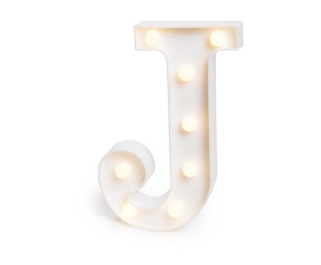 Luminária de Mesa de Led  Letra J - Branco