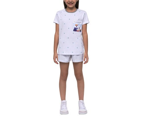Pijama Manga Curta Infantil, white | WestwingNow