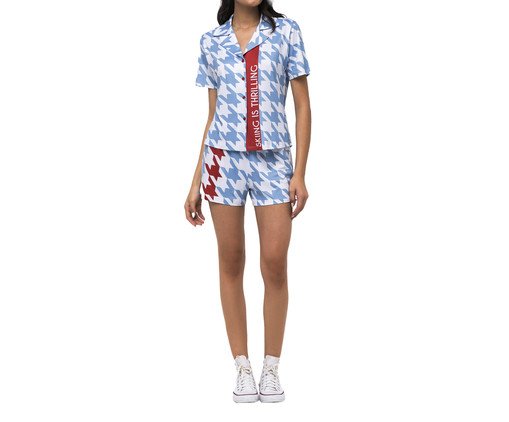 Pijama Manga Curta Americano Aberto, white | WestwingNow