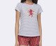 Pijama Feminino Manga Curta Gryffindor com Estampa Metalizada, white | WestwingNow