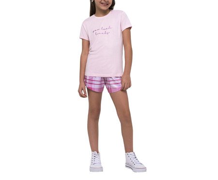 Pijama Manga Curta com Short Infantil