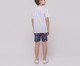 Pijama Manga Curta Hogwarts Masculino Infantil com Estampa Metalizada, white | WestwingNow