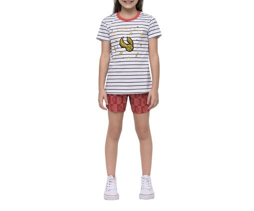 Pijama Infantil Manga Curta Quidditch com Patch Bordado, white | WestwingNow