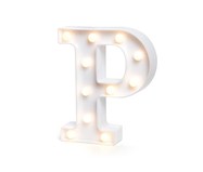 Luminária de Mesa de Led Decorativa  Letra P - Branco | WestwingNow