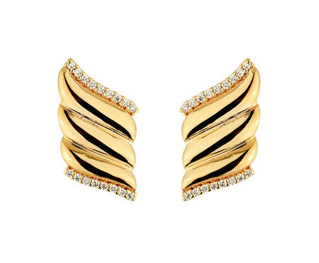 Brinco Moderno Banho de Ouro 18k | Westwing