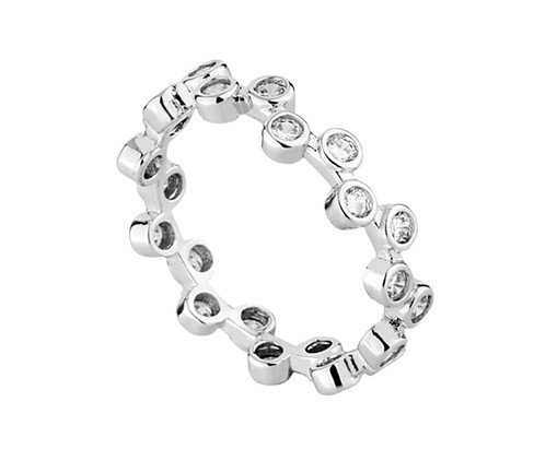 Anel Pontos de Luz Banho Ródio Branco Milliá 15, silver or metallic | WestwingNow