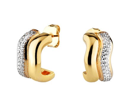 Brinco Argola Cravejada Folheado a Ouro 18k | Westwing