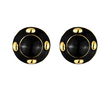 Brinco Botão Luxo Banho de Ouro 18k | Westwing