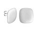 Brinco Quadrado Abaulado Ródio Branco, silver or metallic | WestwingNow