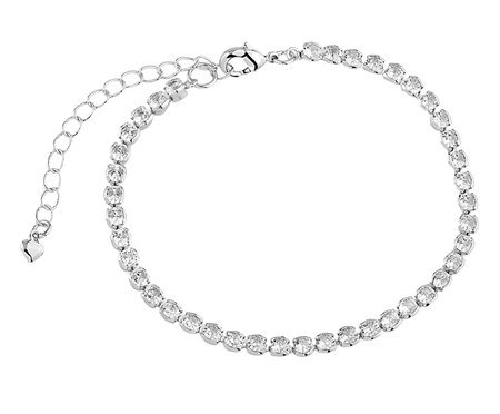 Pulseira Pontos de Luz Banho Ródio Branco Milliá | Westwing