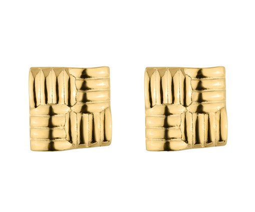 Brinco Quadrado Banho de Ouro 18k, gold | WestwingNow