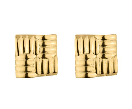 Brinco Quadrado Banho de Ouro 18k | Westwing