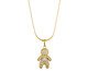 Colar Pingente Menino Cravejado Banho Ouro 18k, gold | WestwingNow