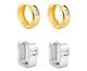 Conjunto de Argolinhas Dourado e Prateado, gold | WestwingNow